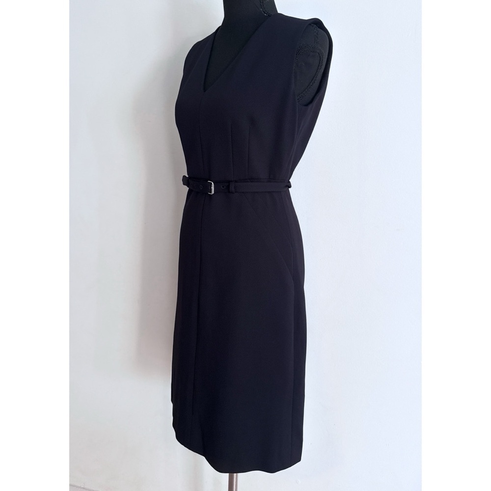 Diane Von Furstenberg  DVF Nula Belted Black Business Casual Brunch Sheath Dress - Picture 6 of 9